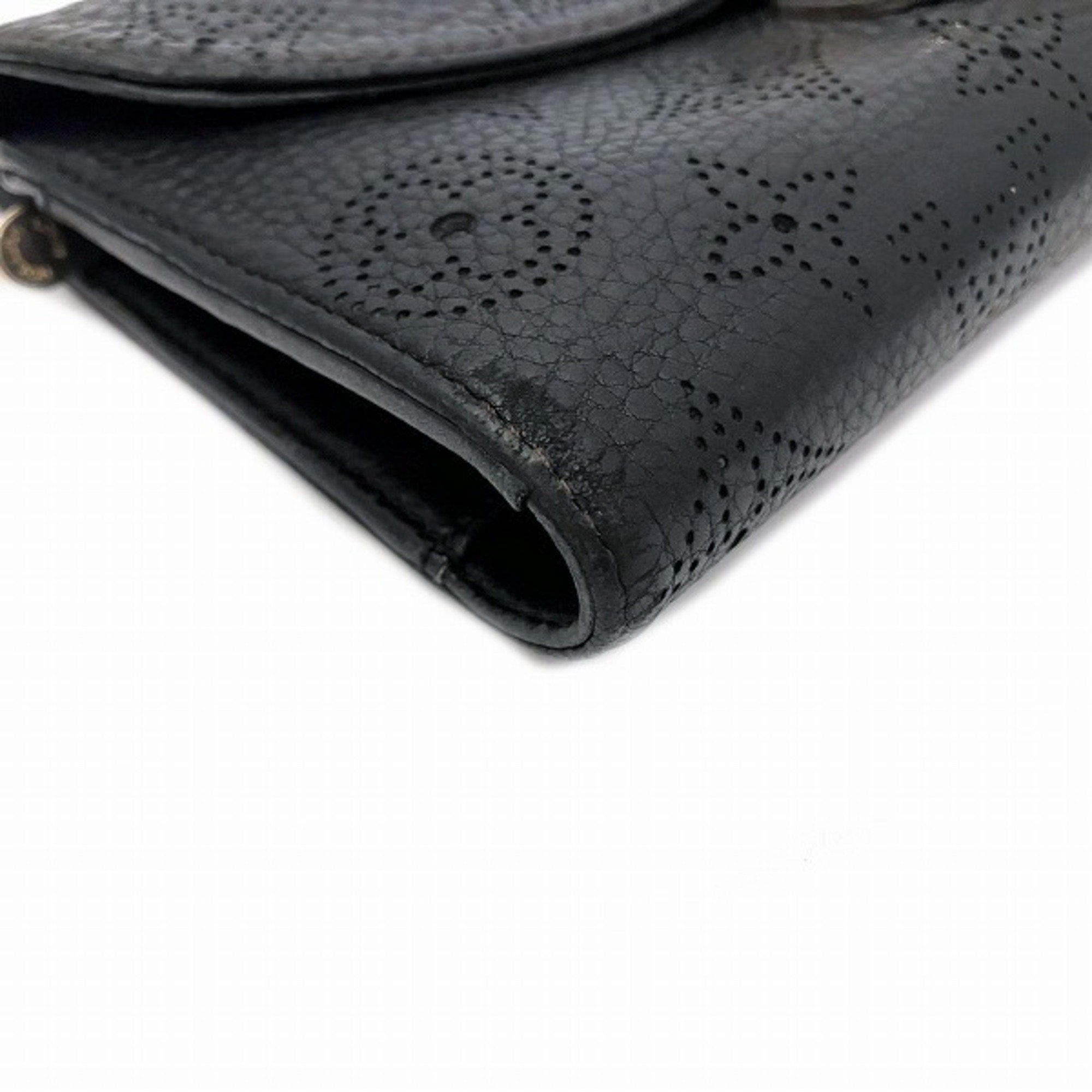 Louis Vuitton Monogram Mahina Portefeuille Amelia M95549 Wallet Trifold Long Women's