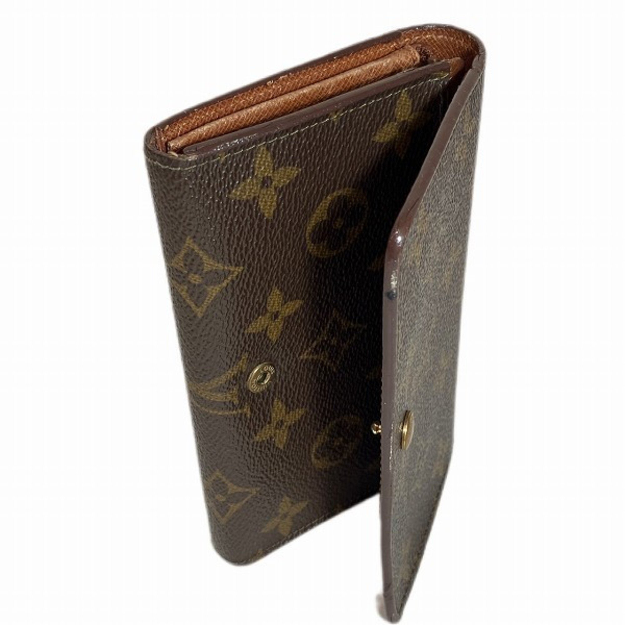 Louis Vuitton Monogram Portomonevier Tresor M61730 Wallet Bifold Men's Women's