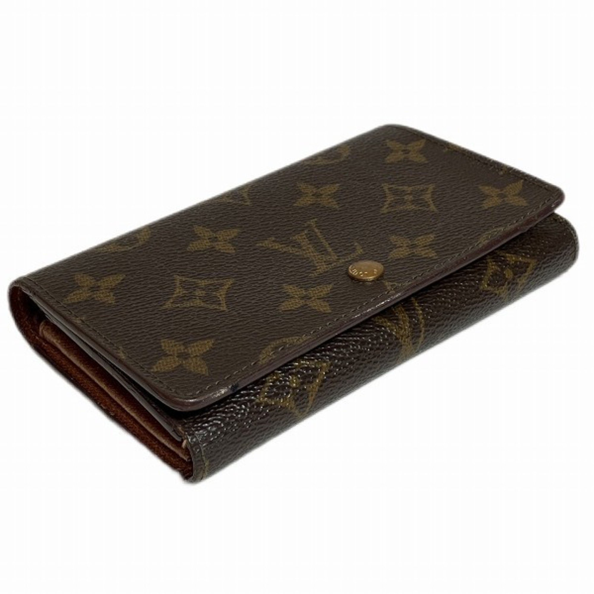 Louis Vuitton Monogram Portomonevier Tresor M61730 Wallet Bifold Men's Women's