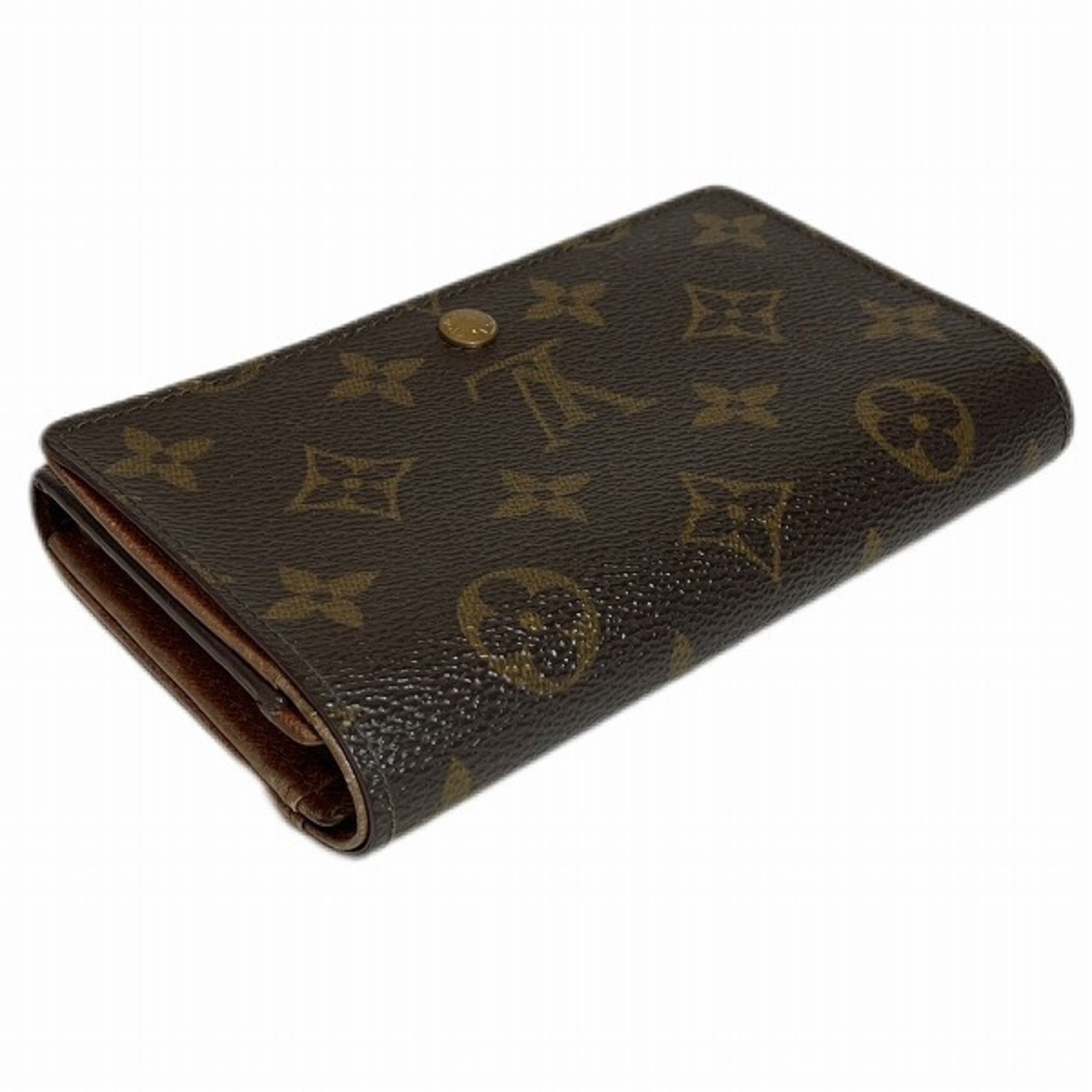 Louis Vuitton Monogram Portomonevier Tresor M61730 Wallet Bifold Men's Women's