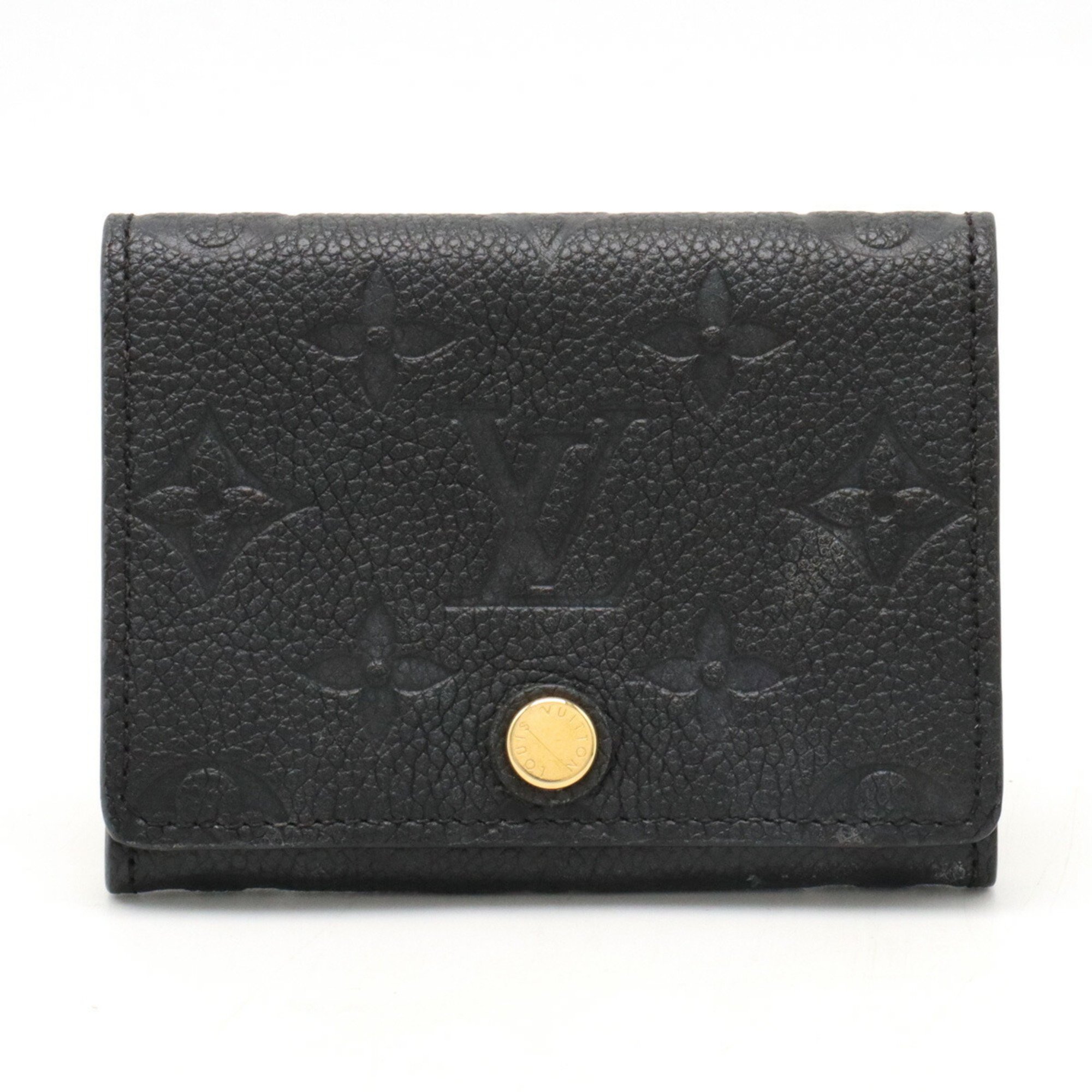 LOUIS VUITTON Monogram Emprene Avelop Carte de Visit Card Case Business Holder Noir Black M58456