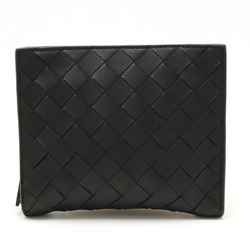 BOTTEGA VENETA Bottega Veneta Intrecciato Eco Bag Tote Foldable Leather Nylon Black Khaki 609873