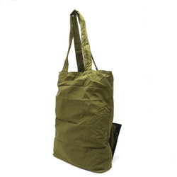 BOTTEGA VENETA Bottega Veneta Intrecciato Eco Bag Tote Foldable Leather Nylon Black Khaki 609873