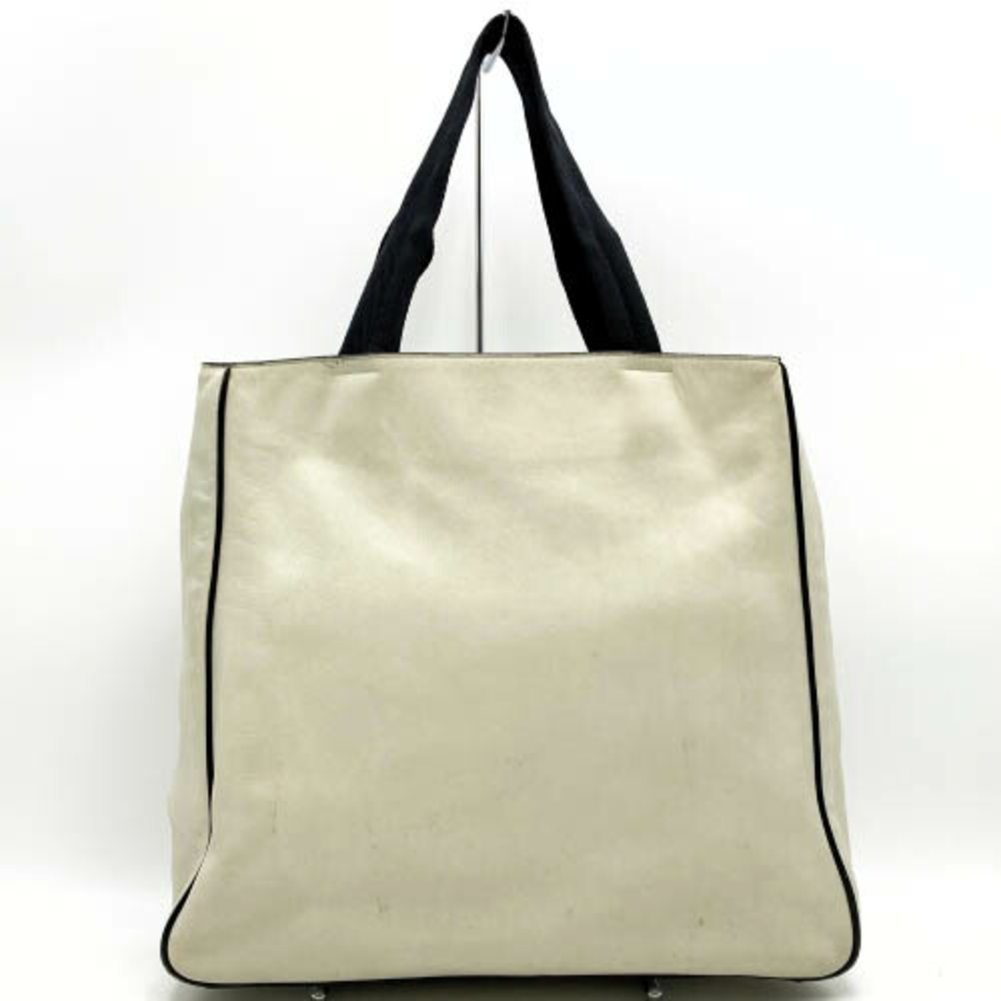 PRADA Prada tote bag leather ivory x black ladies men's