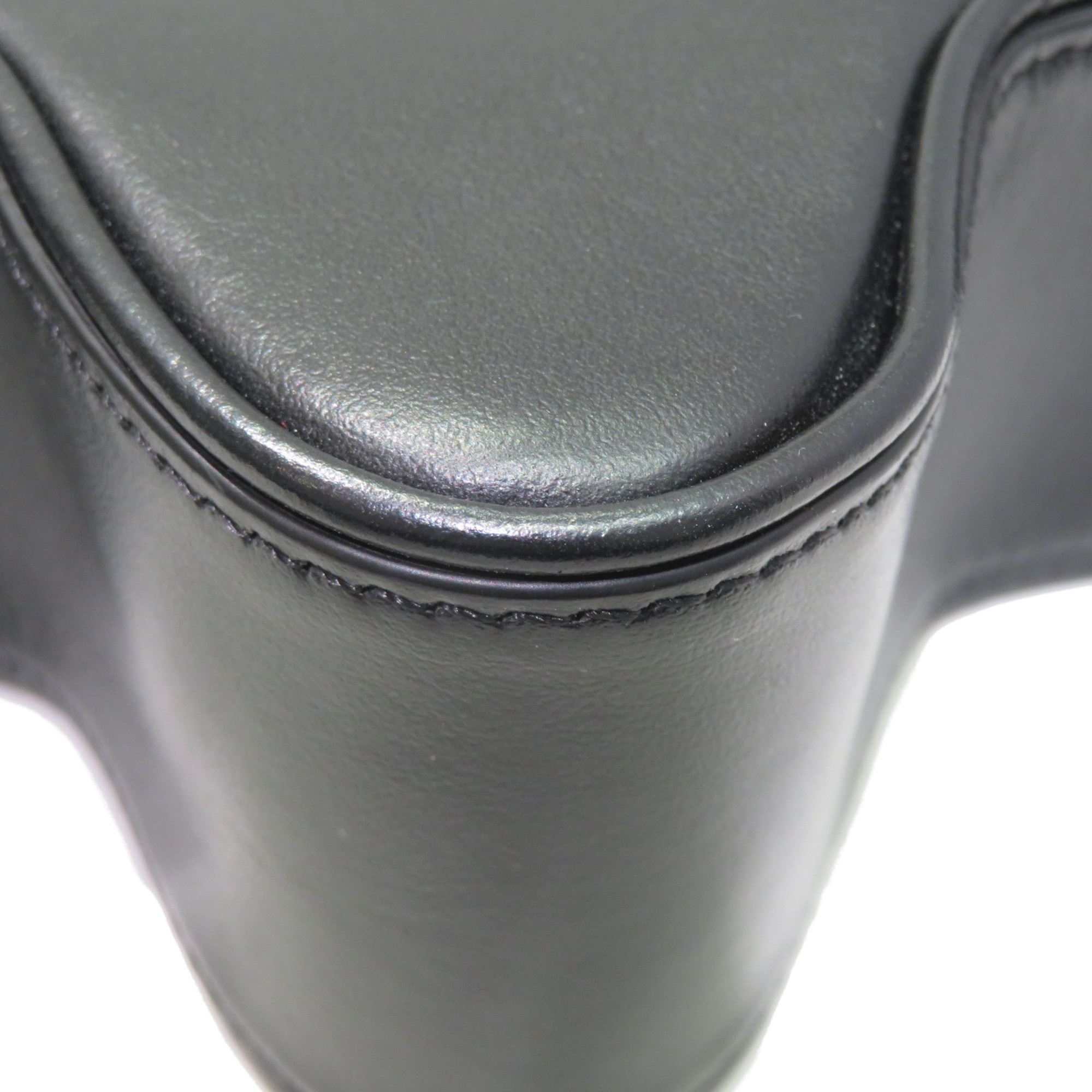 CELINE Print Small Etoile Shoulder Bag 198763 Black Leather Women Men