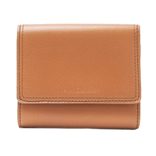 J&M Davidson FOLDING WALLET 10232N Women's Leather Wallet (tri-fold)  Brown,Camel | eLADY Globazone