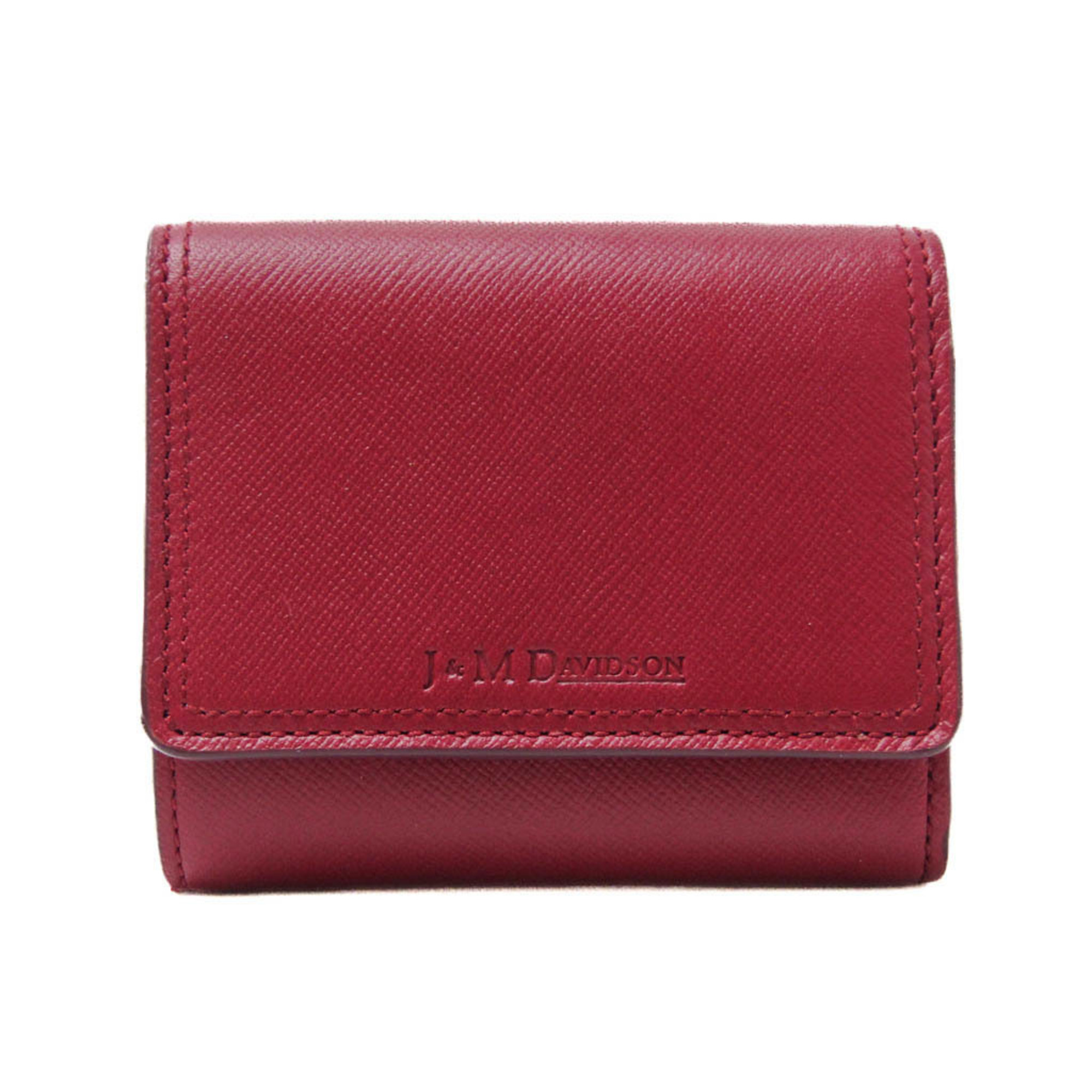 J&M Davidson 10232N Women's Leather Wallet (tri-fold) Burgundy