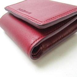 J&M Davidson 10232N Women's Leather Wallet (tri-fold) Burgundy