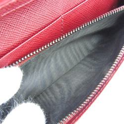 Prada Saffiano 2MV836 Men's Leather Long Wallet (bi-fold) Black