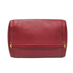 Hermes Equi Women's Leather Clutch Bag Rouge H