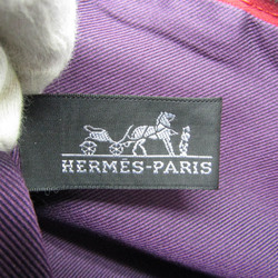 Hermes Palmyre Women's Cotton Pouch Prune,Rouge Vif