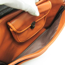 Porter Baron Men,Women Leather Shoulder Bag Orange