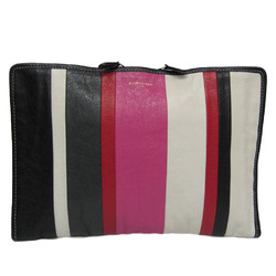 Balenciaga BAZAR POUCH 443658 Women's Leather Clutch Bag Black,Multi-color,Pink,White