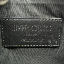 Jimmy Choo Derek Women,Men Leather Studded Clutch Bag,Pouch Black,Metallic Black
