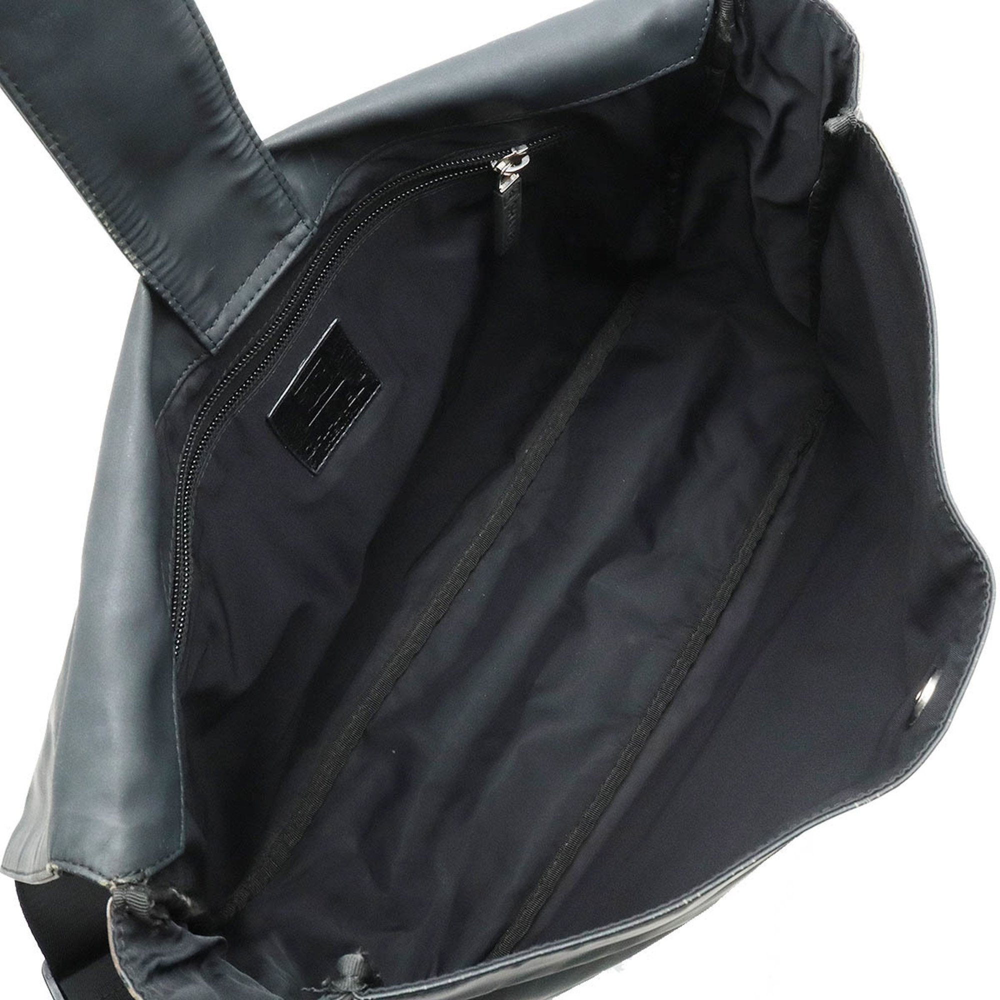 CHANEL Sports Line Coco Mark Bag Shoulder Rubber Coating Black 6093
