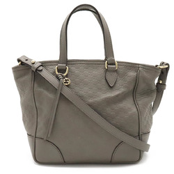 GUCCI Gucci Micro Guccisima Handbag Shoulder Bag Leather Gray 449241