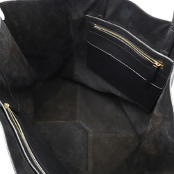 CELINE Celine Cabas Phantom Tote Bag Shoulder Bicolor Leather Black White