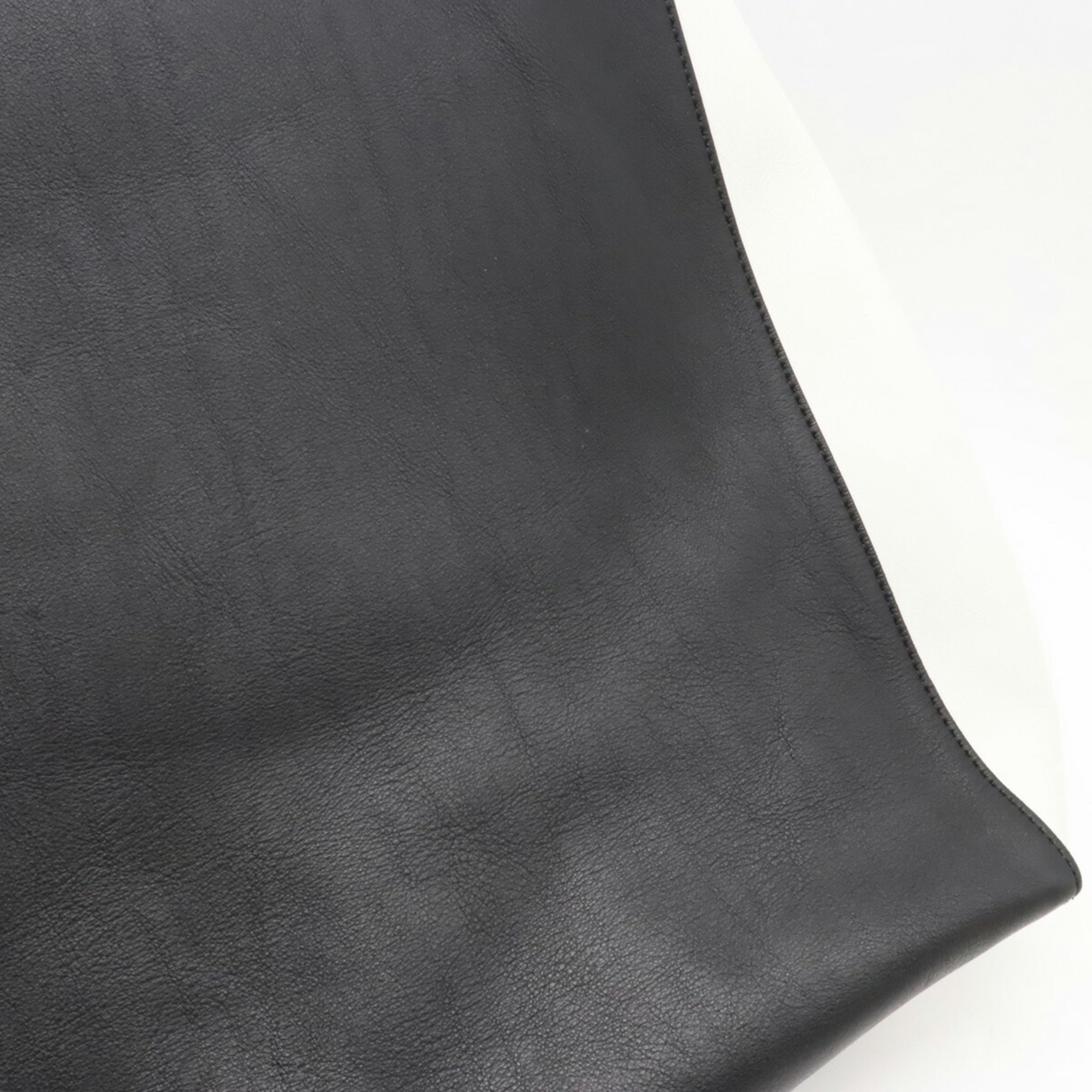 CELINE Celine Cabas Phantom Tote Bag Shoulder Bicolor Leather Black White