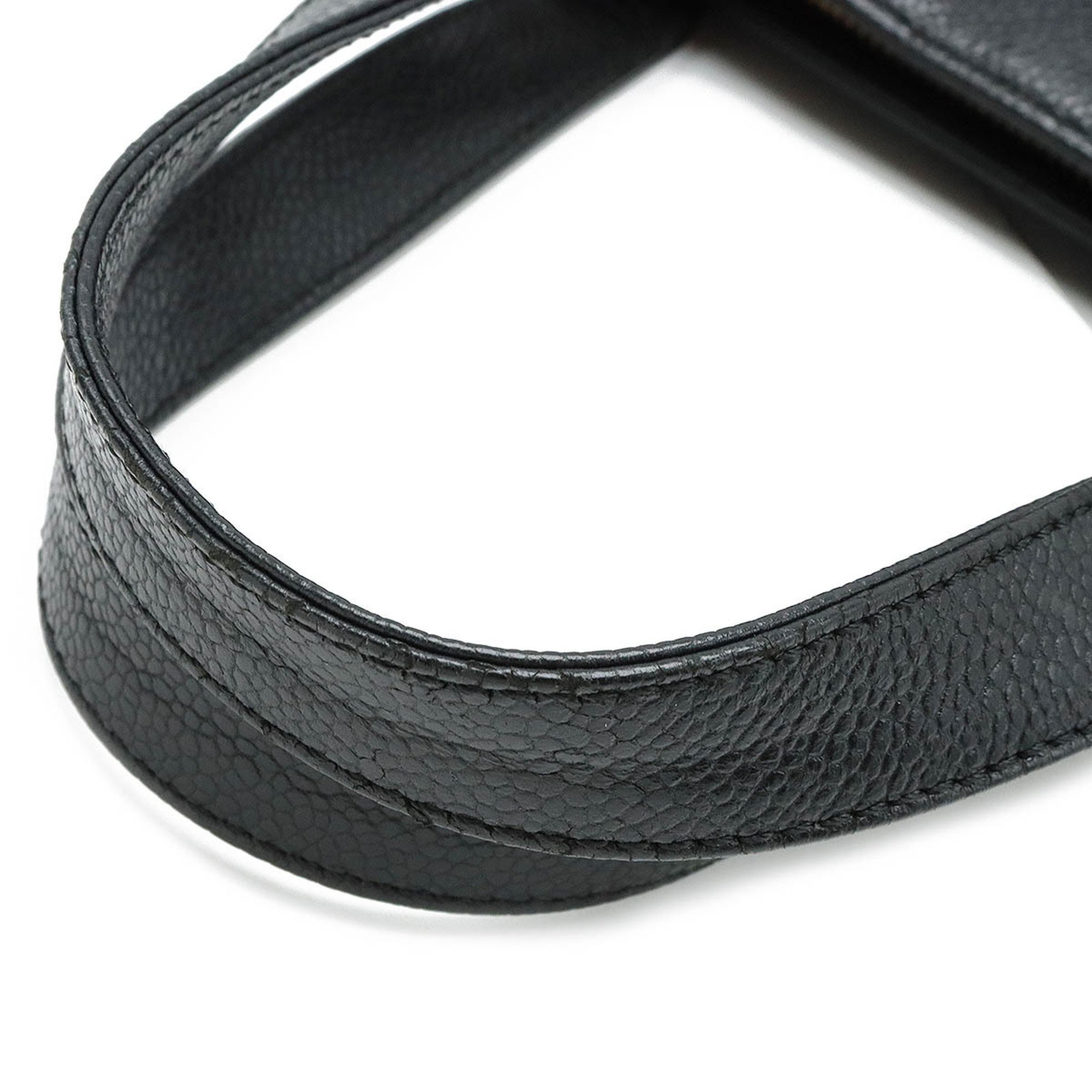 CHANEL Chanel tote bag handbag caviar skin leather black