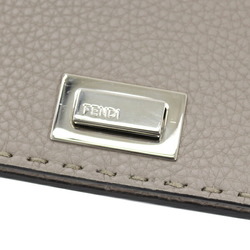 FENDI Bifold Long Wallet Peekaboo Gray Removable Coin Women's 8M0318 T3567