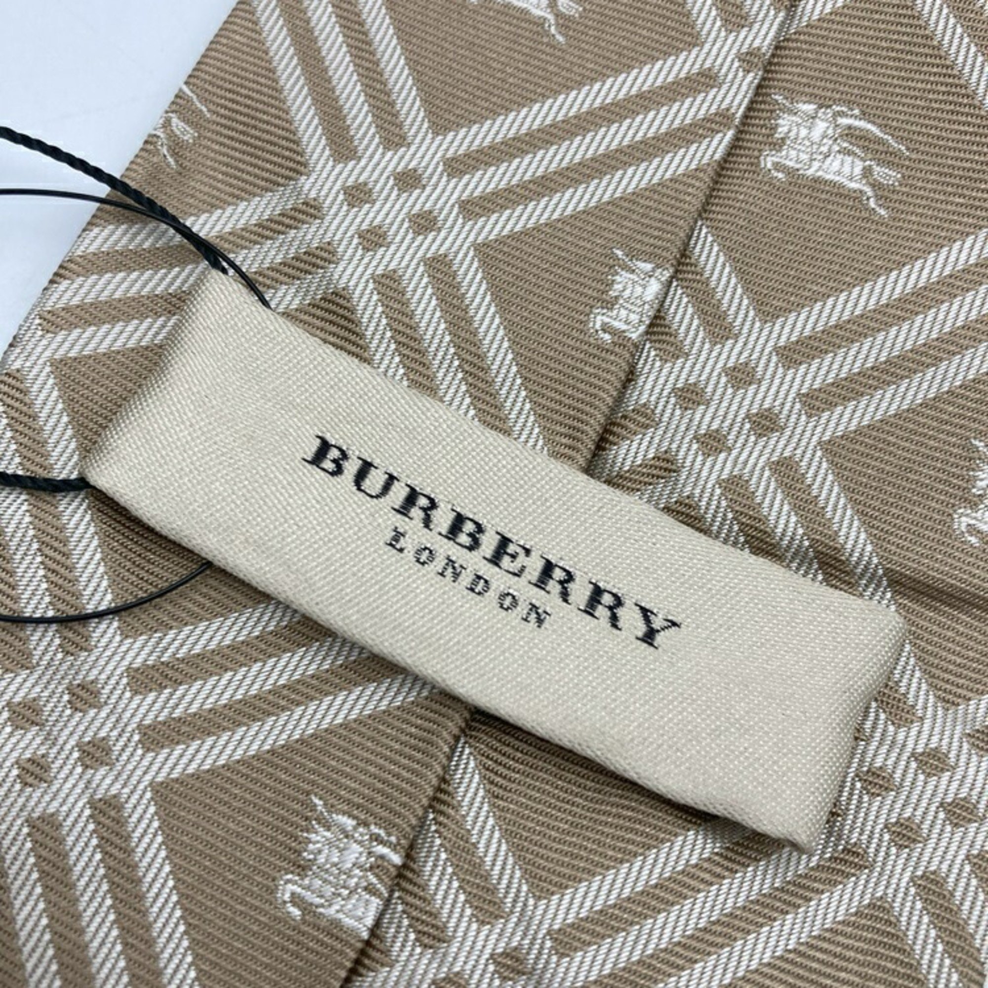 BURBERRY LONDON Burberry London Tie Plaid Horse Mark 100% Silk