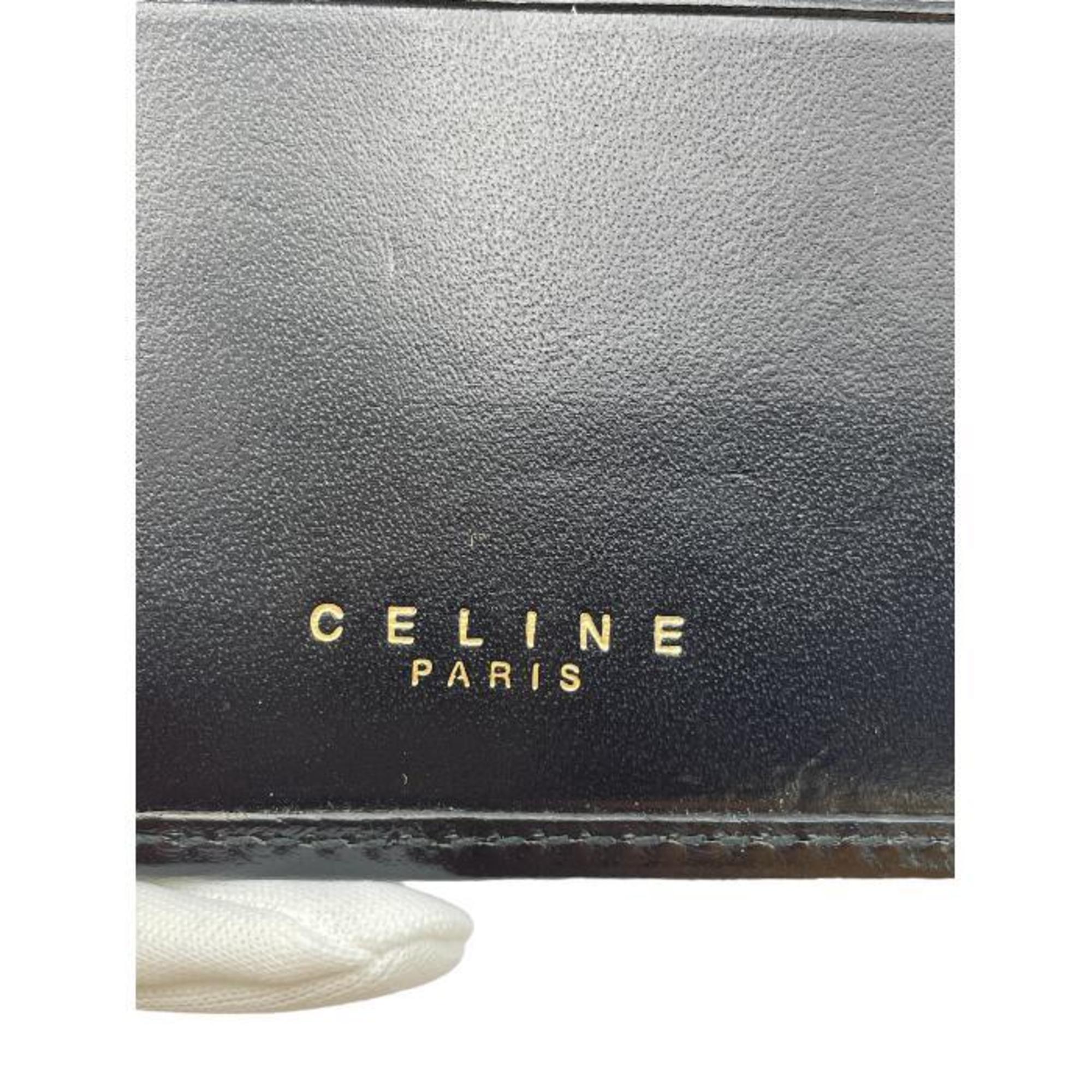 CELINE Macadam pattern bifold wallet black
