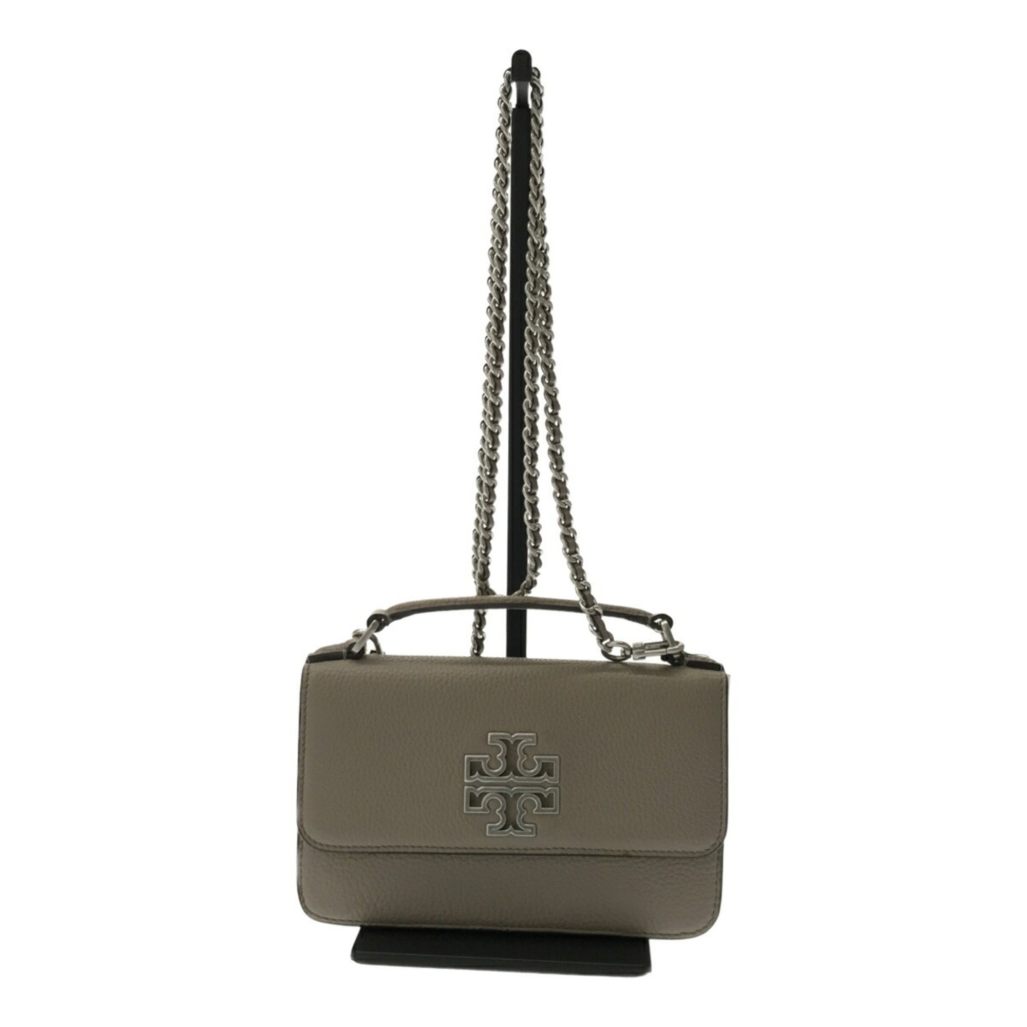 TORY BURCH Pebble Leather Britain Top Handle Chain Shoulder Crossbody Handbag ITLQUK1IHRVK