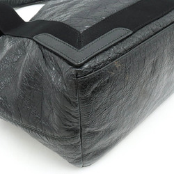 BALENCIAGA Exclusive Line Navy Cabas S Tote Bag Handbag Leather Black 339933