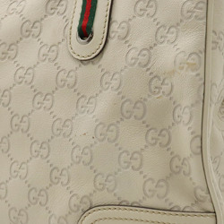 GUCCI Gucci Guccisima Sherry Line Tote Bag Shoulder Leather Off-White White 293599