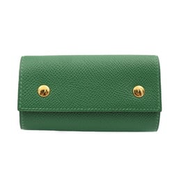 HERMES Serie Etuiclet Key Case Couchevel Green Gold Hardware 4 Rows
