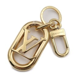 LOUIS VUITTON Porte Clé LV Link Keychain M00824 Metal Gold Keyring Bag Charm