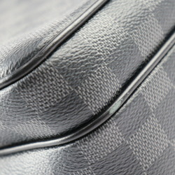 LOUIS VUITTON Trocadero Messenger MM Shoulder Bag N40088 Damier Graphite Canvas Leather Gray Black Silver Hardware Vuitton