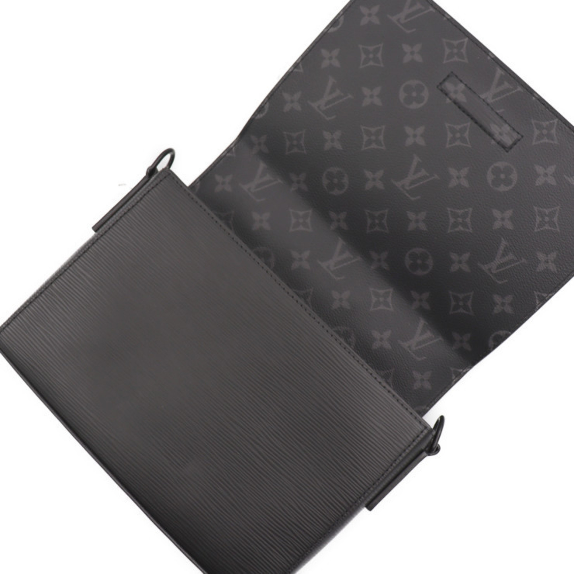 LOUIS VUITTON New Flap Messenger Shoulder Bag M58492 Epi Leather Monogram Eclipse Black Vuitton