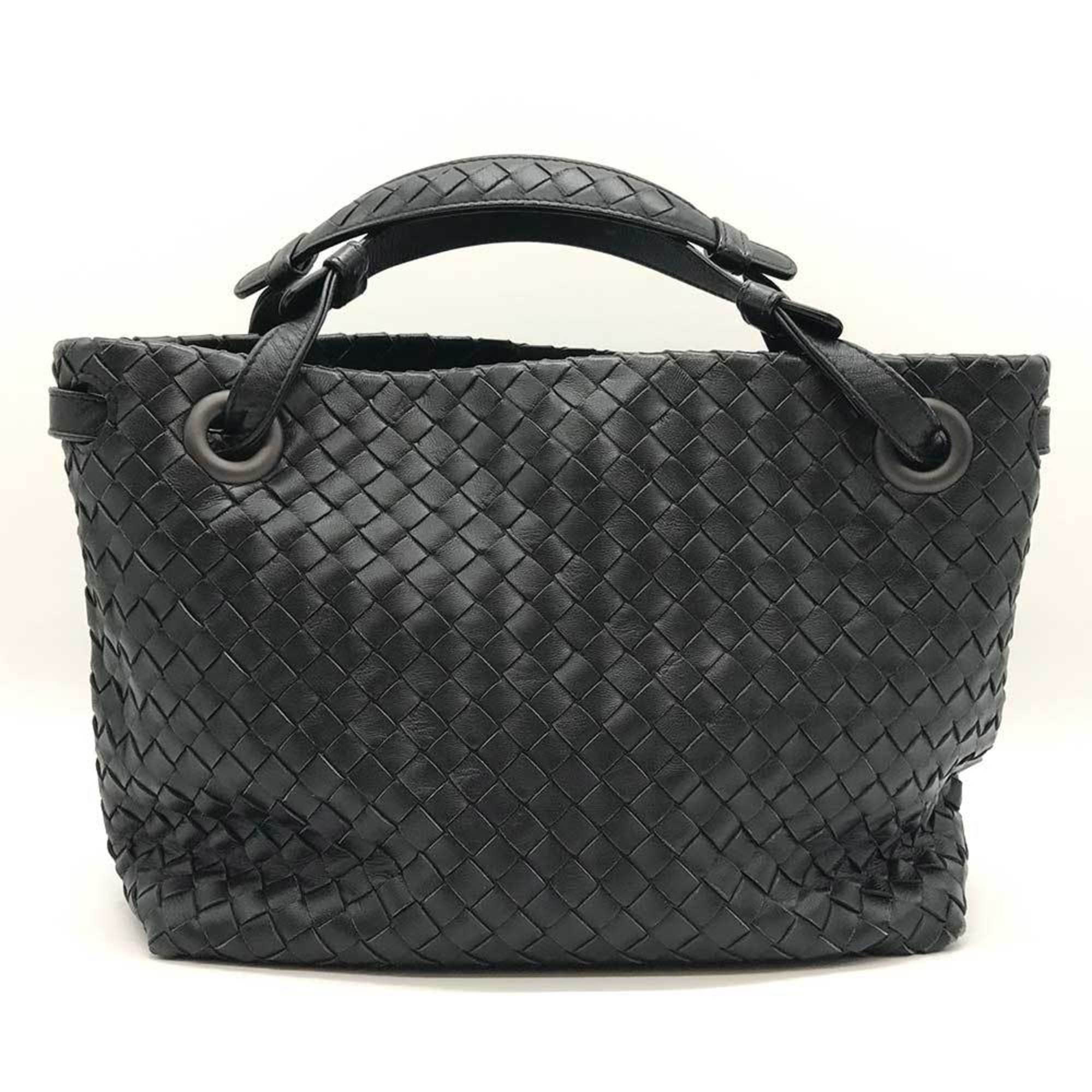 Bottega Veneta Tote Bag Garda Black Hand Intrecciato Women's Leather BOTTEGAVENETA