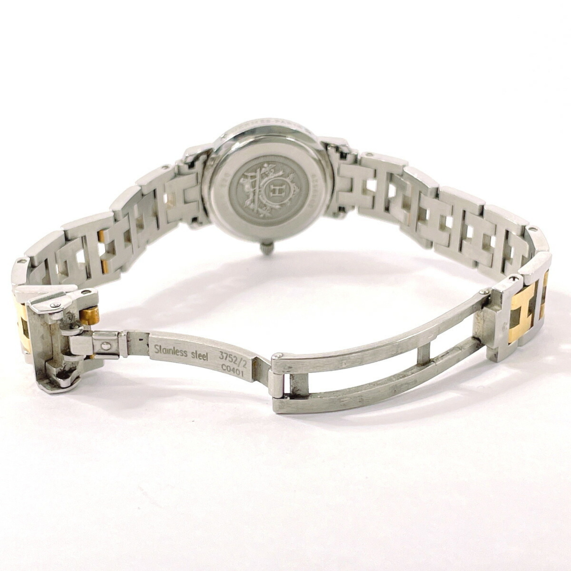 Hermes Clipper Used Watch Stainless Steel GP HERMES CL4.220 Ladies Silver