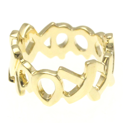 Tiffany LOVE & KISS Ring Yellow Gold (18K) Fashion No Stone Band Ring Gold