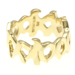Tiffany LOVE & KISS Ring Yellow Gold (18K) Fashion No Stone Band Ring Gold