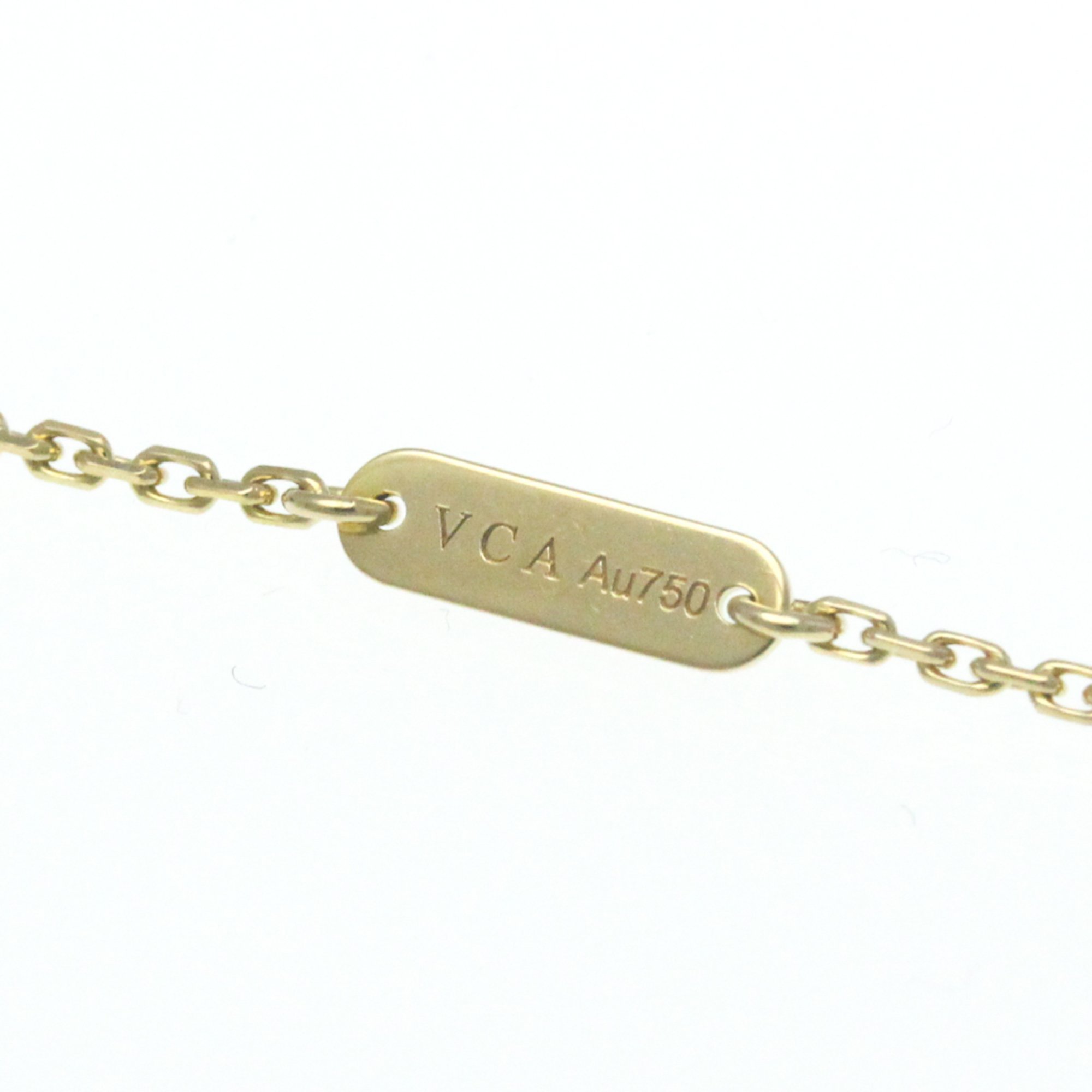 Van Cleef & Arpels Vintage Alhambra 2013 Holiday Limited Edition Yellow Gold (18K) Diamond,Malachite Men,Women Fashion Pendant Necklace (Green)