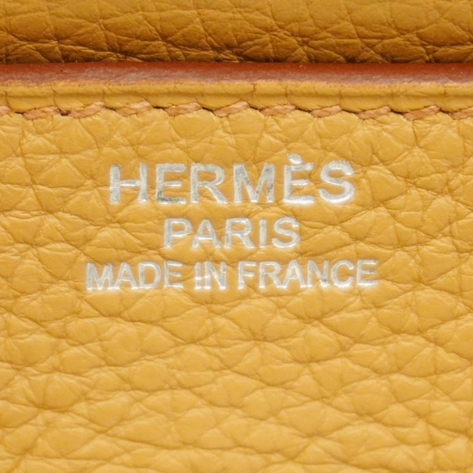 Hermes Handbag Birkin 35 Taurillon Clemence Tabac Camel Silver Hardware Ladies