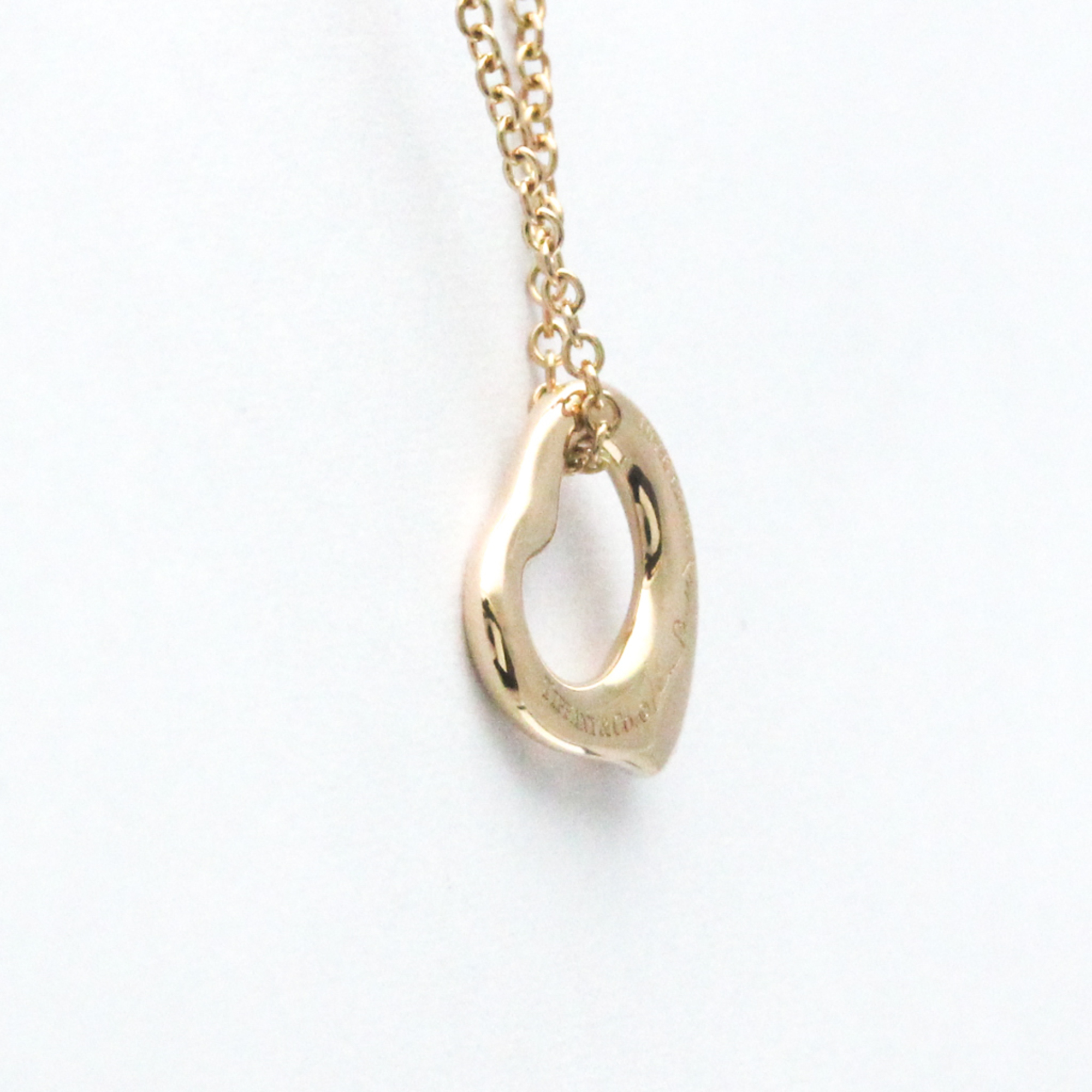 Tiffany Open Heart Pink Gold (18K) No Stone Women's Fashion Pendant Necklace
