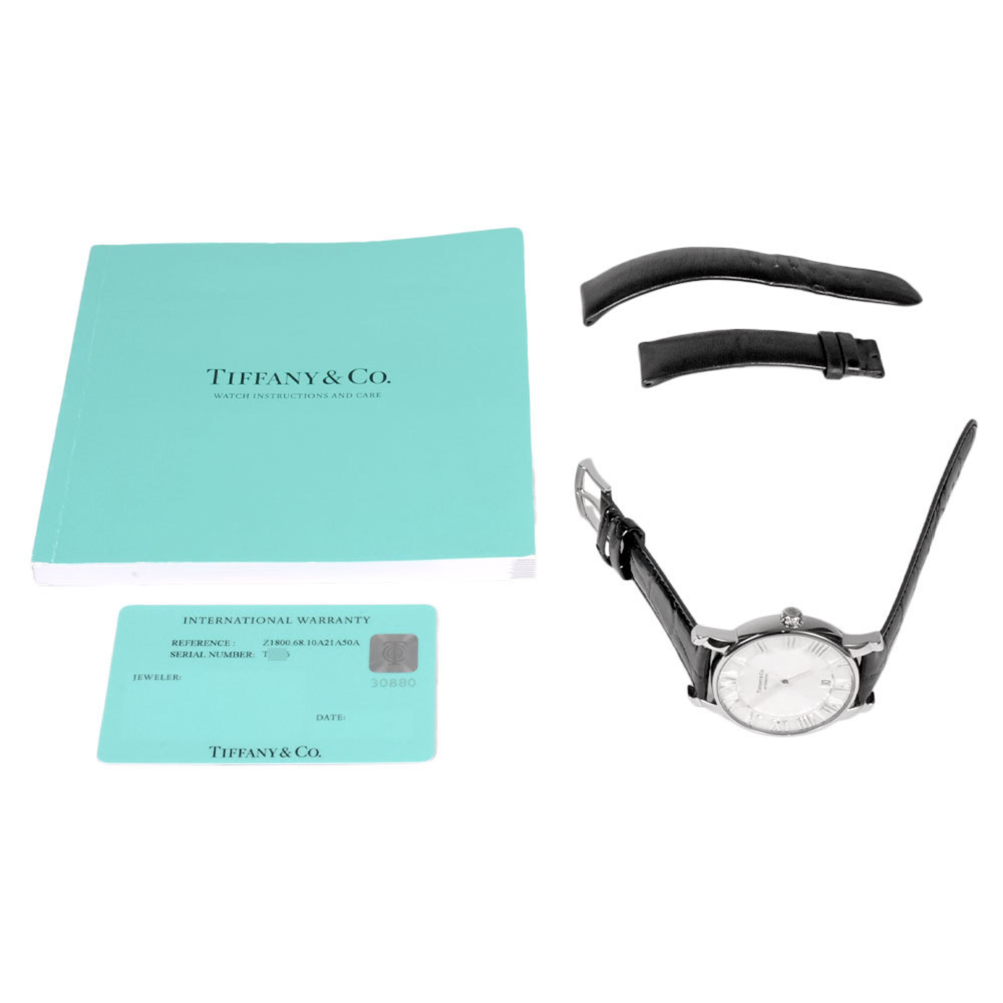 Tiffany Tiffany&Co Atlas Dome Date SS Men's Automatic Watch Silver Dial Z1800.68.10A21A50A