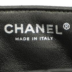 Chanel Shoulder Bag Matelasse Chain Caviar Skin Black Silver Hardware Women's