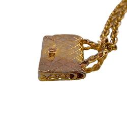 CHANEL 94P Bag Motif Matelasse Necklace Gold Ladies