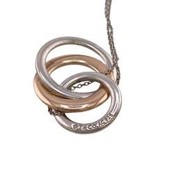 TIFFANY&Co. Tiffany 1837 Interlocking Circle 925 5.2g Necklace Silver Women's