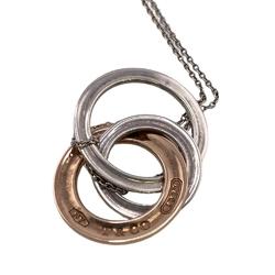 TIFFANY&Co. Tiffany 1837 Interlocking Circle 925 5.2g Necklace Silver Women's