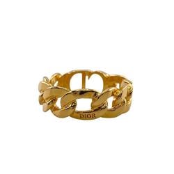 Christian Dior Dior Danseuse Etoile X CD Logo Ring Gold Women's