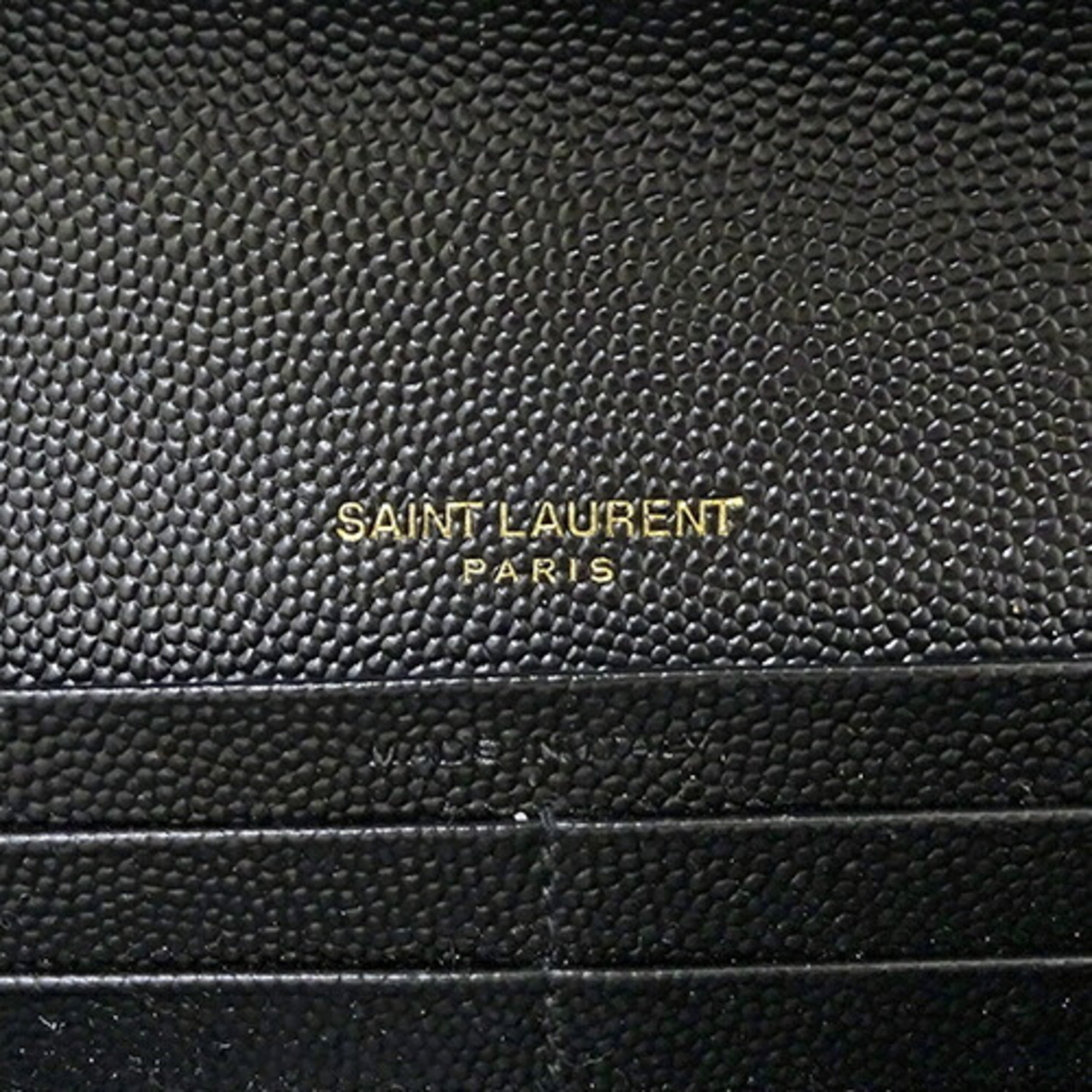 Saint Laurent SAINT LAURENT Wallet Women's Long Black 372264 Quilted