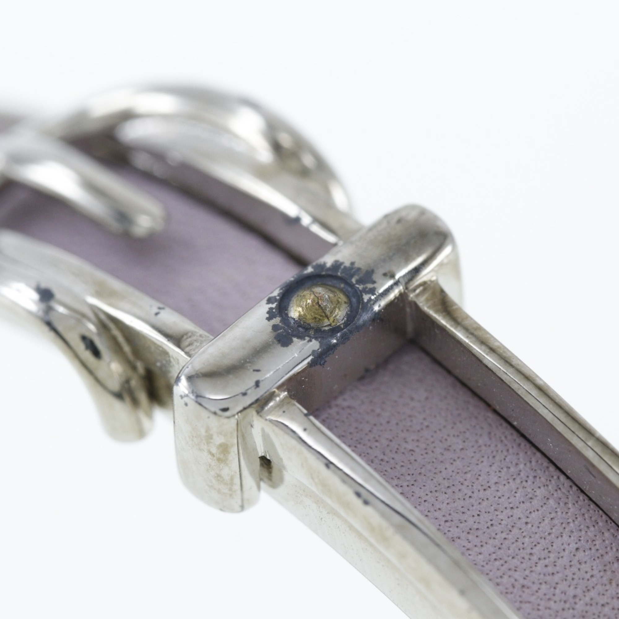 HERMES belt motif bangle metal made in France approx. 21.2g Belt ladies