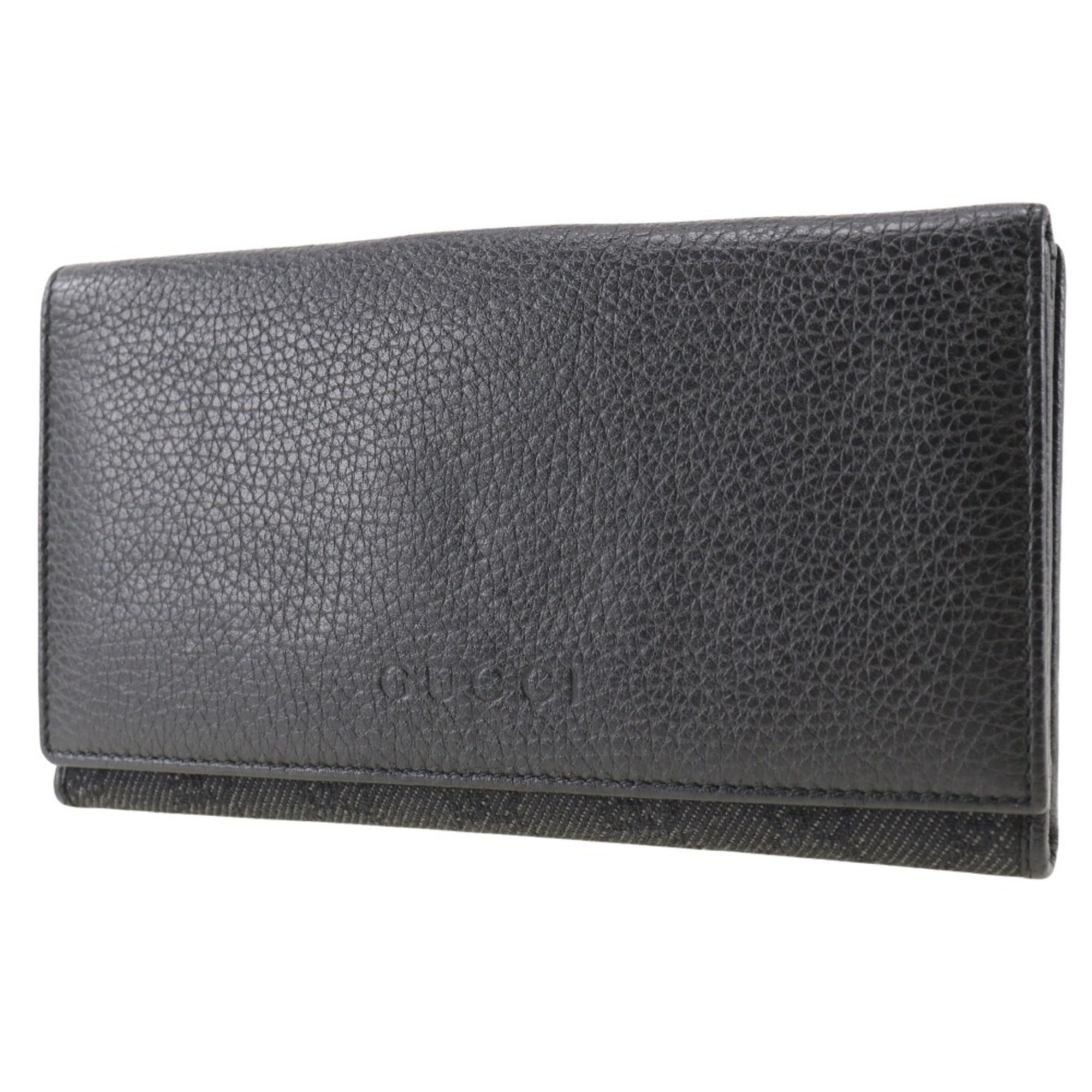 GUCCI long wallet 143391 leather snap button men women