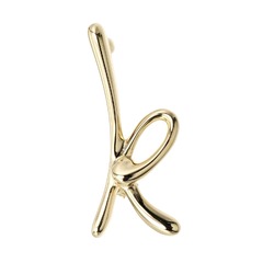 Tiffany TIFFANY&Co. Letter k brooch initial K18 YG yellow gold approximately 5.44g